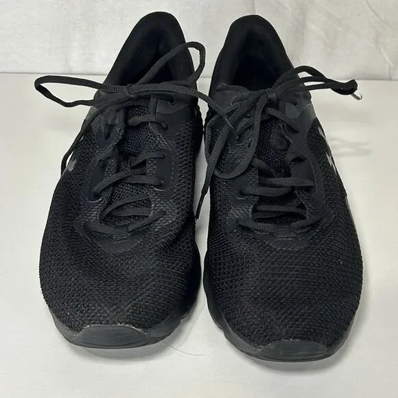 Under Armour Charged Escape 4 Black Black Mens Size 11.5 4E Running Shoe Sneaker - Picture 2 of 8